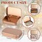 3 Pcs 3.75 x 2.45 x 0.8 Inch Metal Rectangular Empty Hinged Tins Box Containers with Lids Mini Portable Box Small Storage Kit, Home Organizer (Rose Gold)